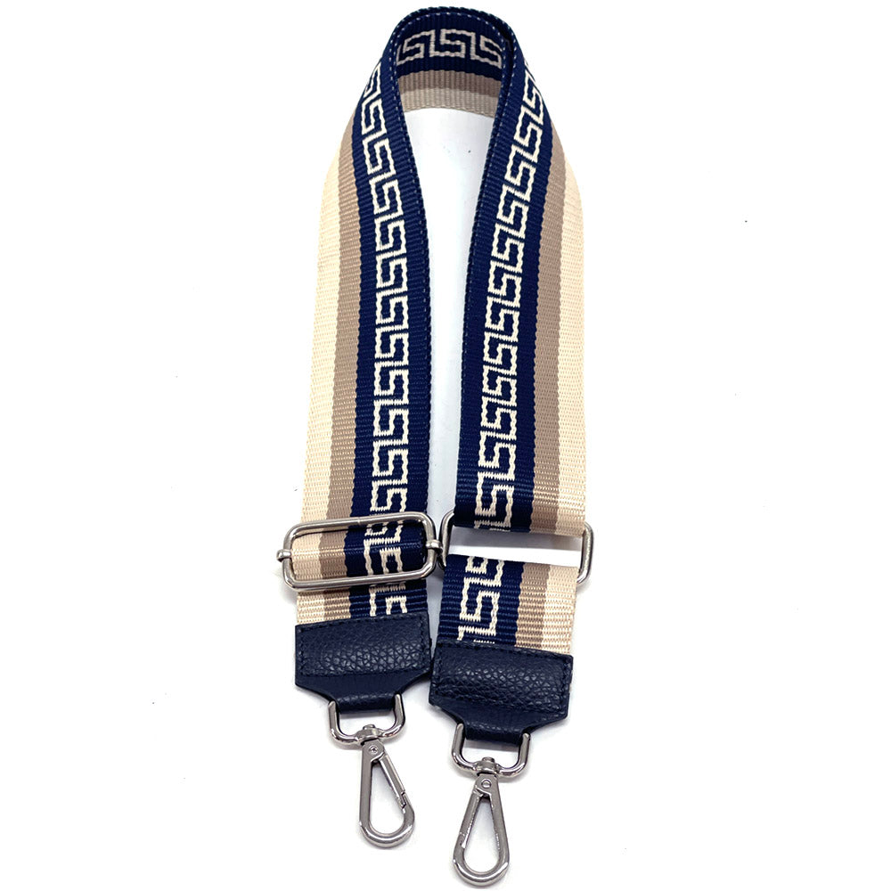 Jacquard Shoulder Strap - Tribal-Inspired Design - Made In Italy