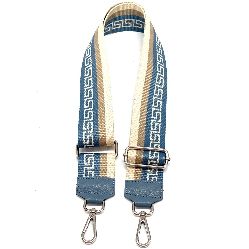 Jacquard Shoulder Strap - Greek Key Design - Made In Italy