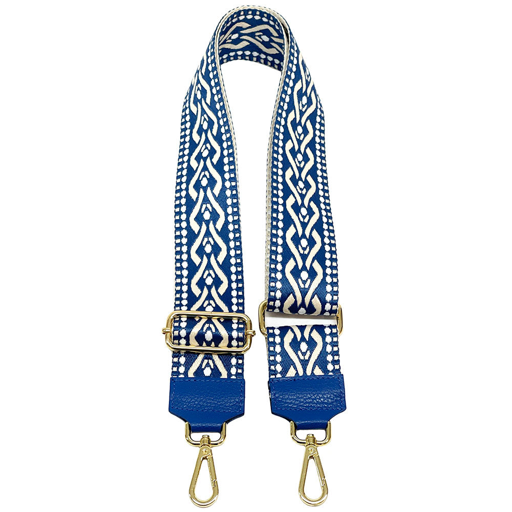 Jacquard Shoulder Strap - Tribal-Inspired Design - Made In Italy