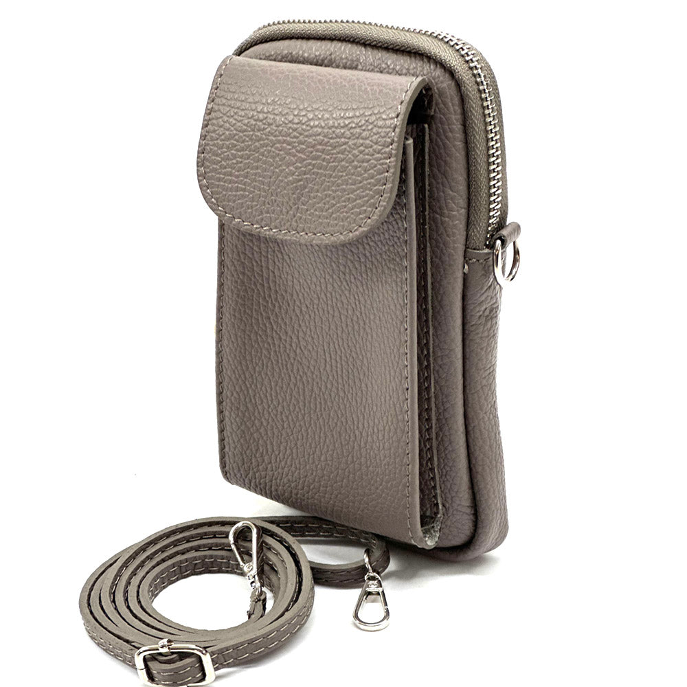 Elettra Leather phone holder - Made In Italy