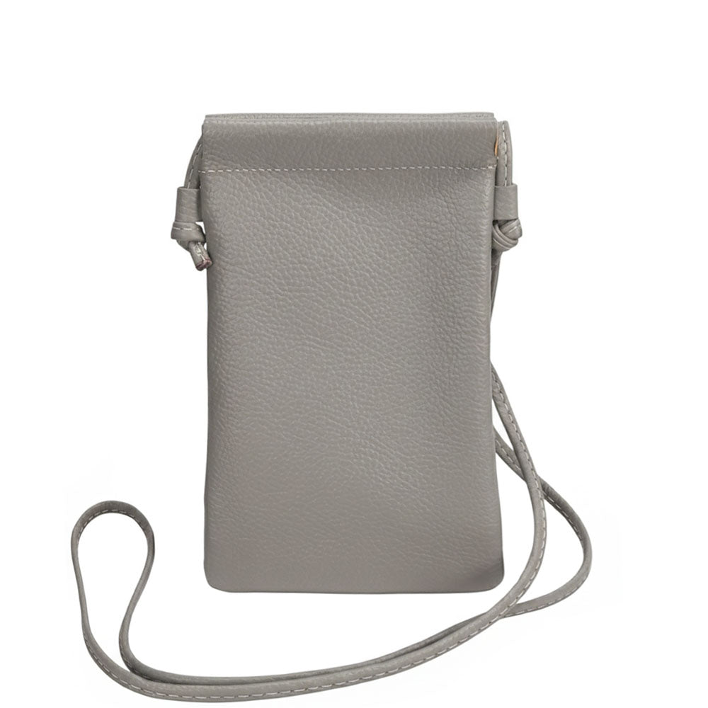 Perla Cow Leather Phone Crossbody Bag - Made In Italy
