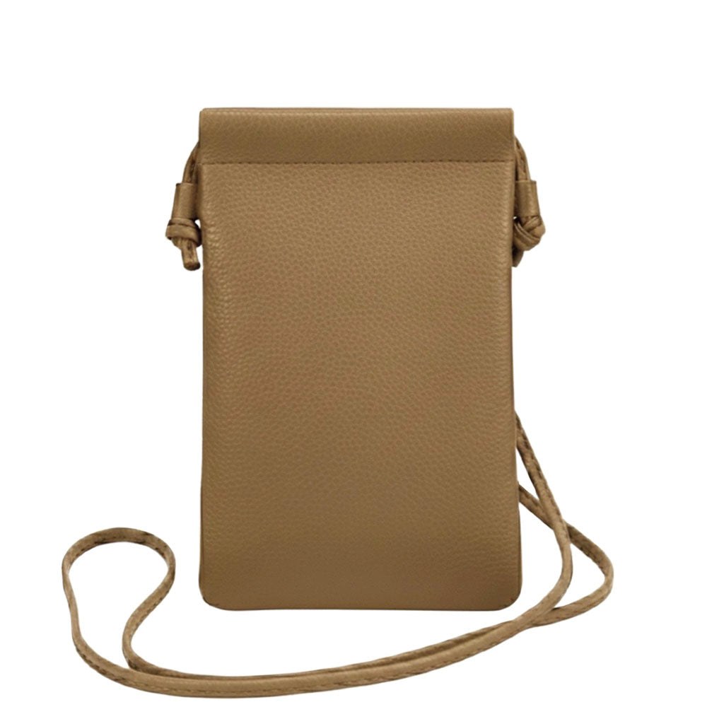 Perla Cow Leather Phone Crossbody Bag - Made In Italy