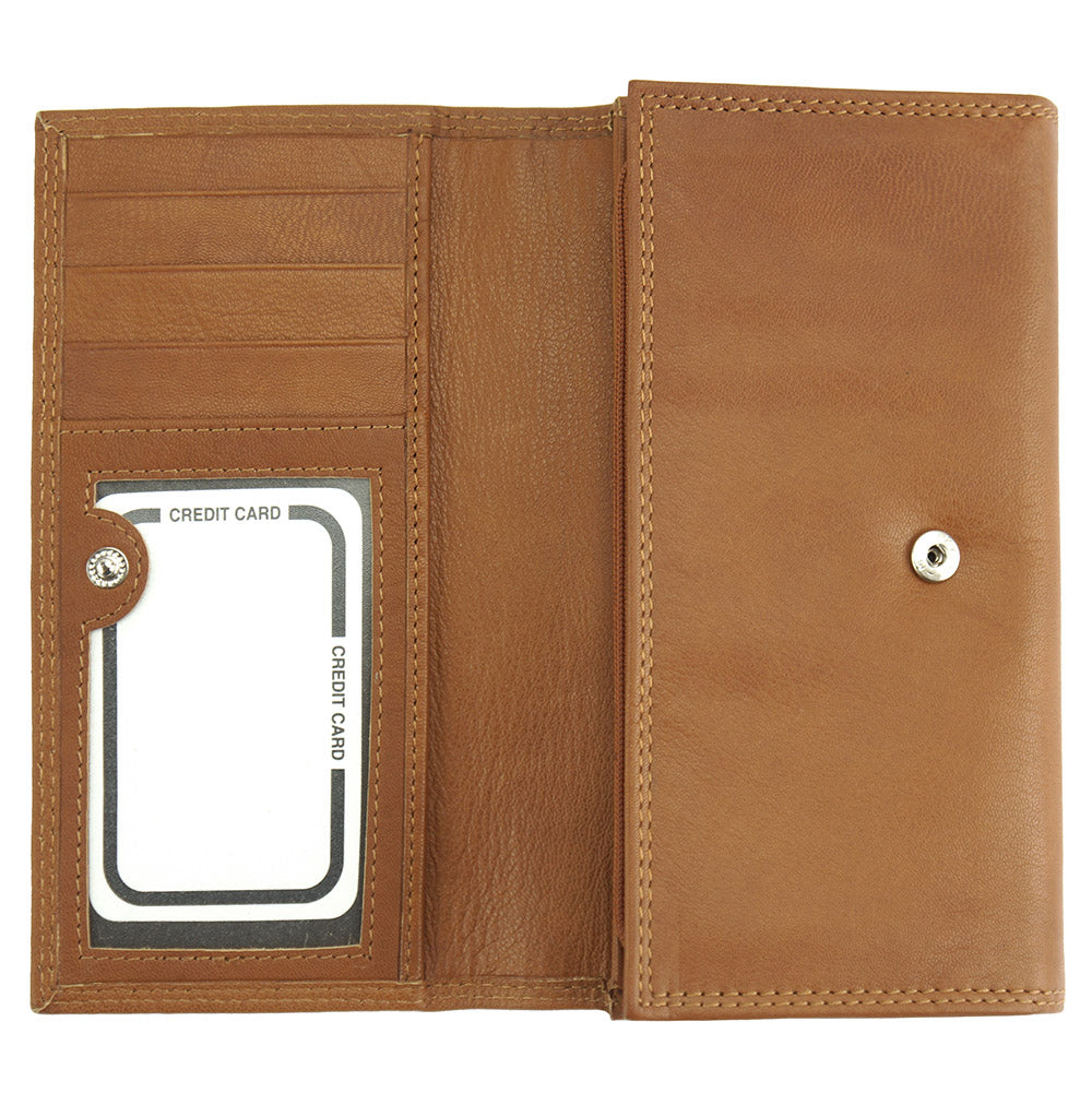 Iris Leather Wallet - Made In Italy