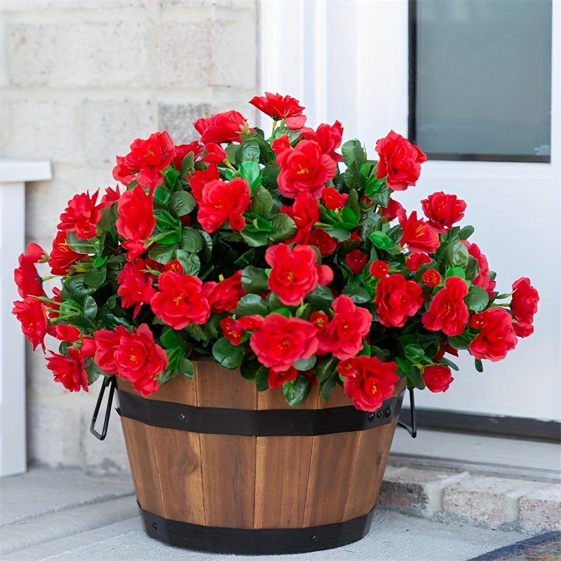 4pcs UV-Resistant Camellias Artificial Flowers, Lifelike Faux Camellia Plant for Home Decor