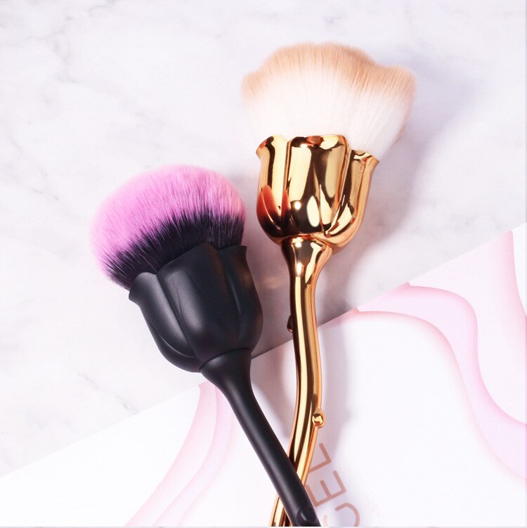 Flower Nail Brush For Manicure Rose Nail Art Brush Nail Accesories Tools Popular Round Small Gel polish Dust Cleaning Brushes