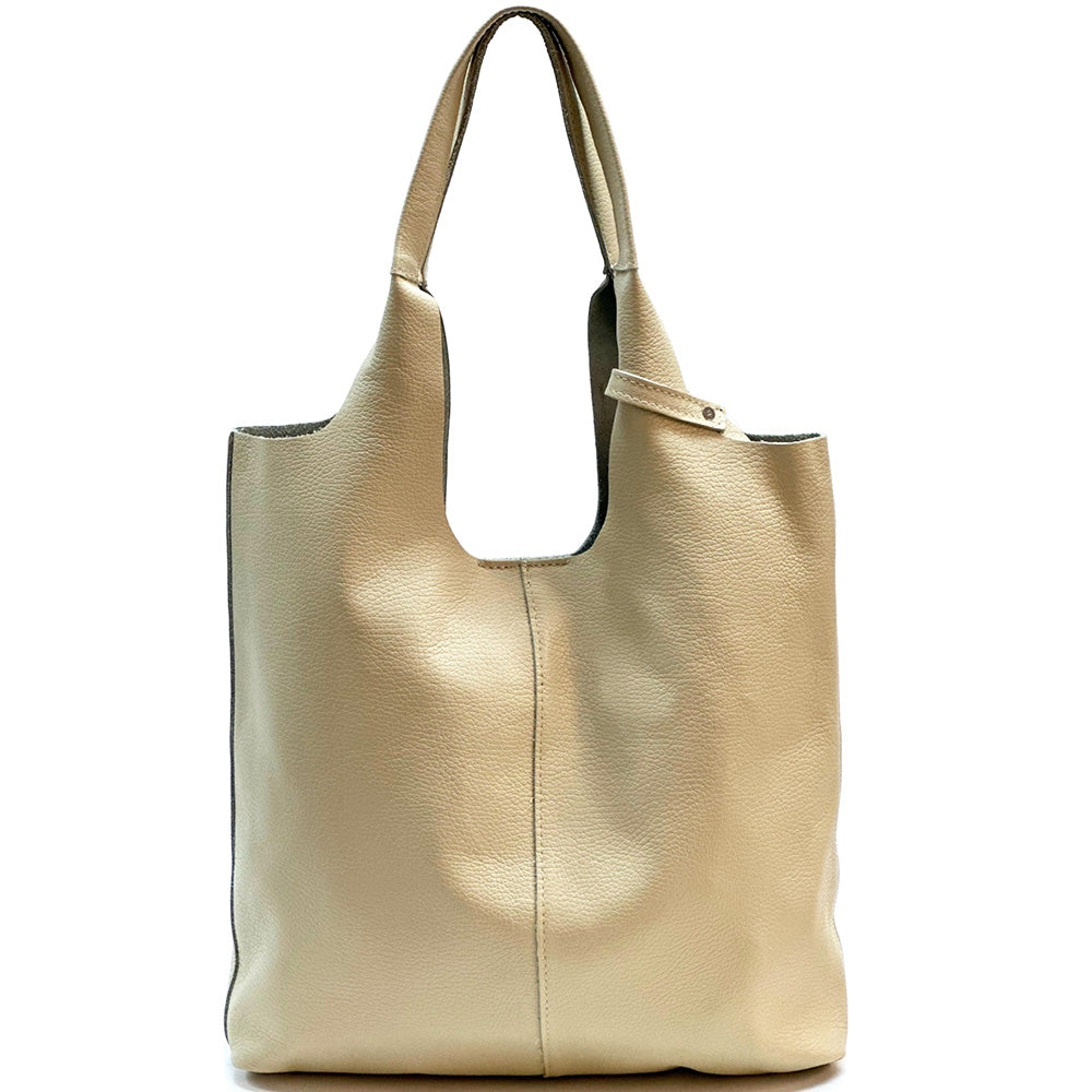 Claudia Soft Italian Cow Leather Tote Bag - Made In Italy