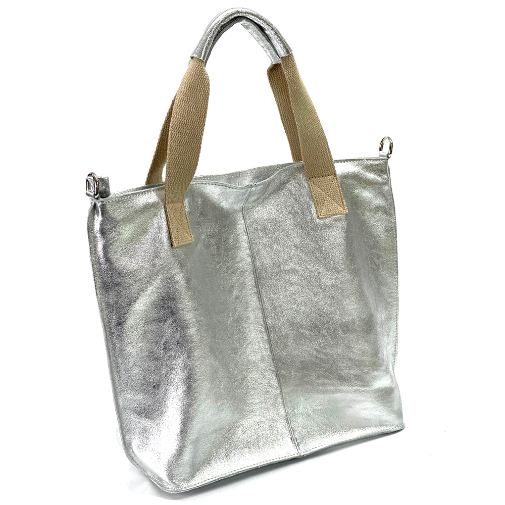 Zelina Italian Genuine Leather Tote Bag - Made In Italy
