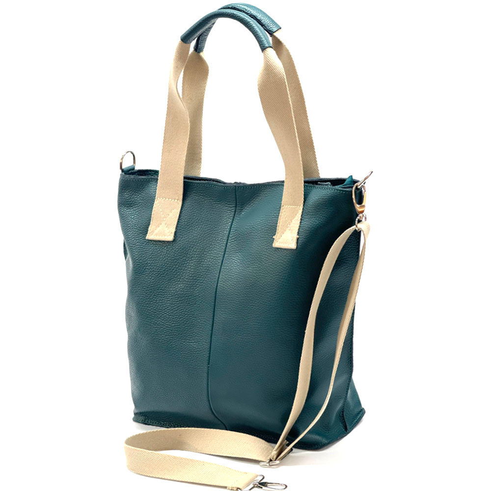 Zelina Italian Genuine Leather Tote Bag - Made In Italy