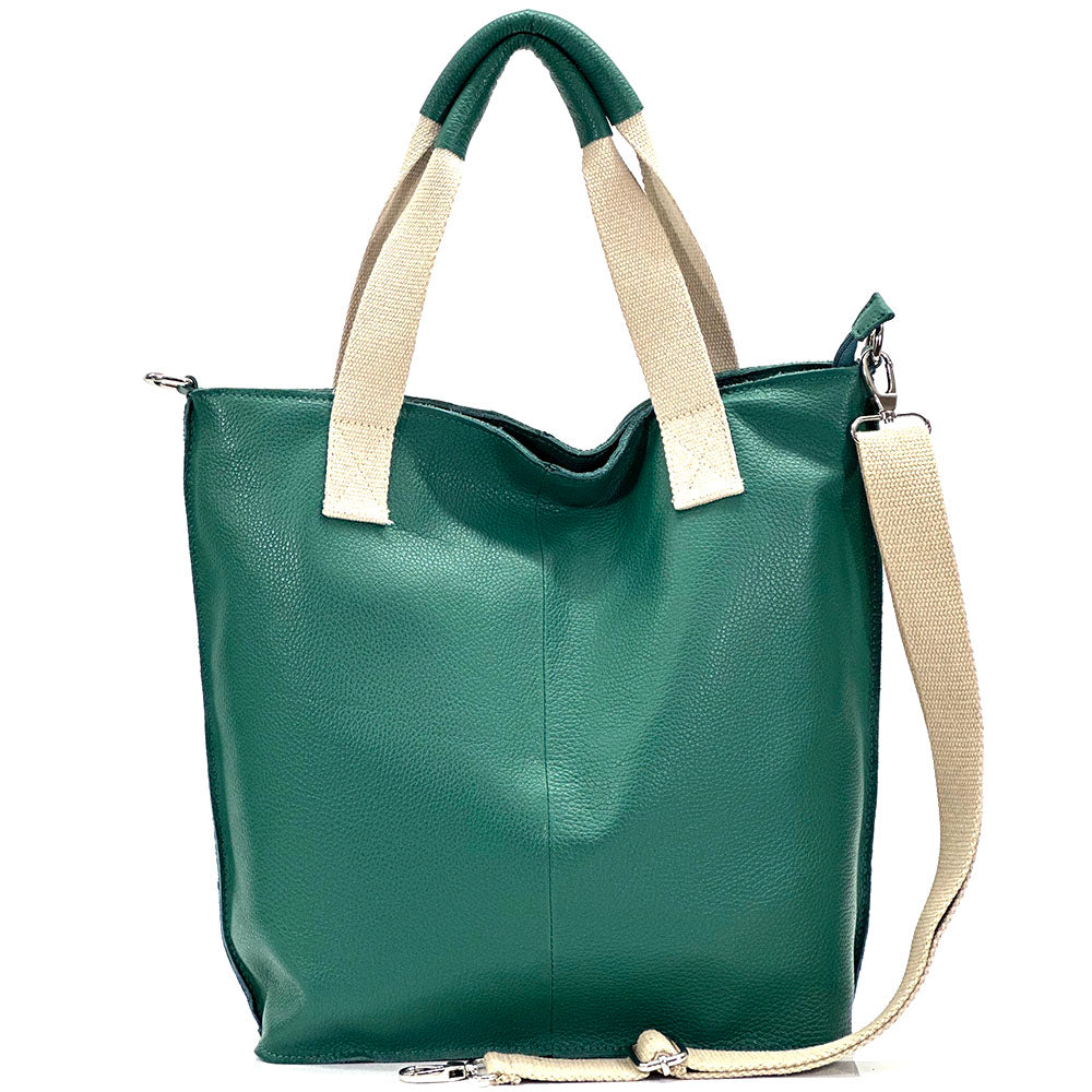 Zelina Italian Genuine Leather Tote Bag - Made In Italy