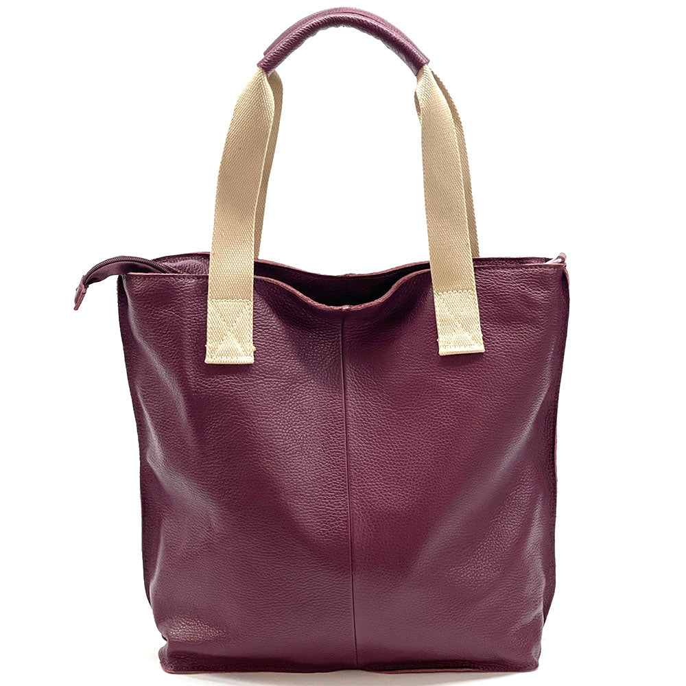 Zelina Italian Genuine Leather Tote Bag - Made In Italy