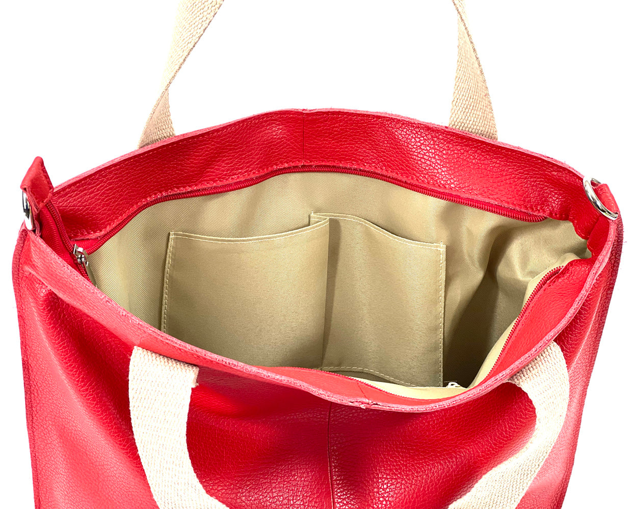 Zelina Italian Genuine Leather Tote Bag - Made In Italy