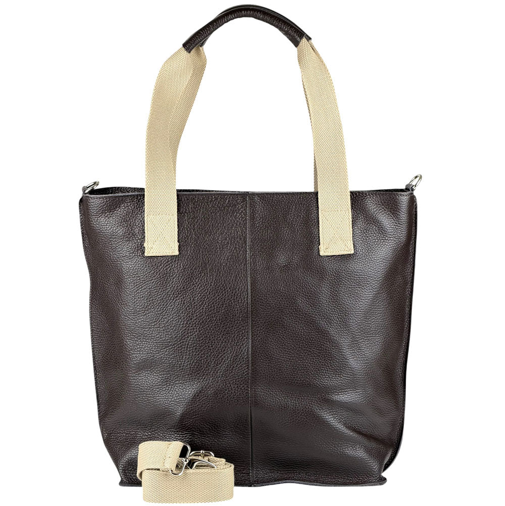 Zelina Italian Genuine Leather Tote Bag - Made In Italy