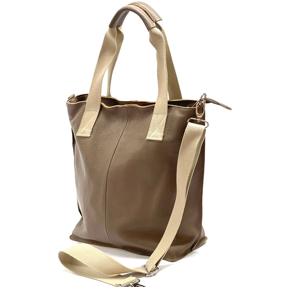 Zelina Italian Genuine Leather Tote Bag - Made In Italy