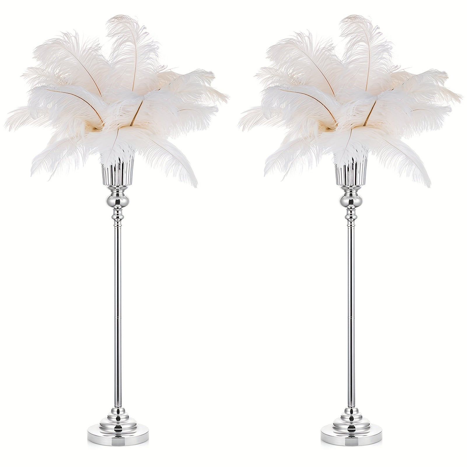 Set Of 2/ Set Of 10 Versatile Golden Centerpiece Vases, Perfect For Weddings, Banquets, Anniversaries, And Birthdays.