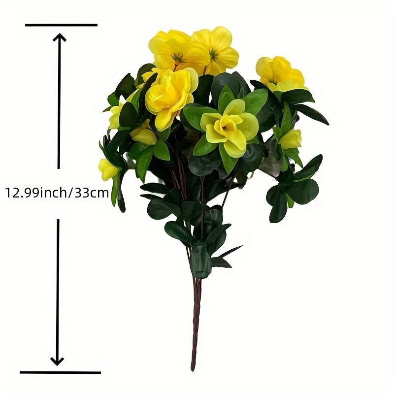 4pcs UV-Resistant Camellias Artificial Flowers, Lifelike Faux Camellia Plant for Home Decor