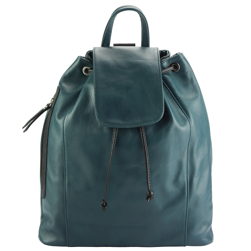 Ginevra leather Backpack - Made In Italy