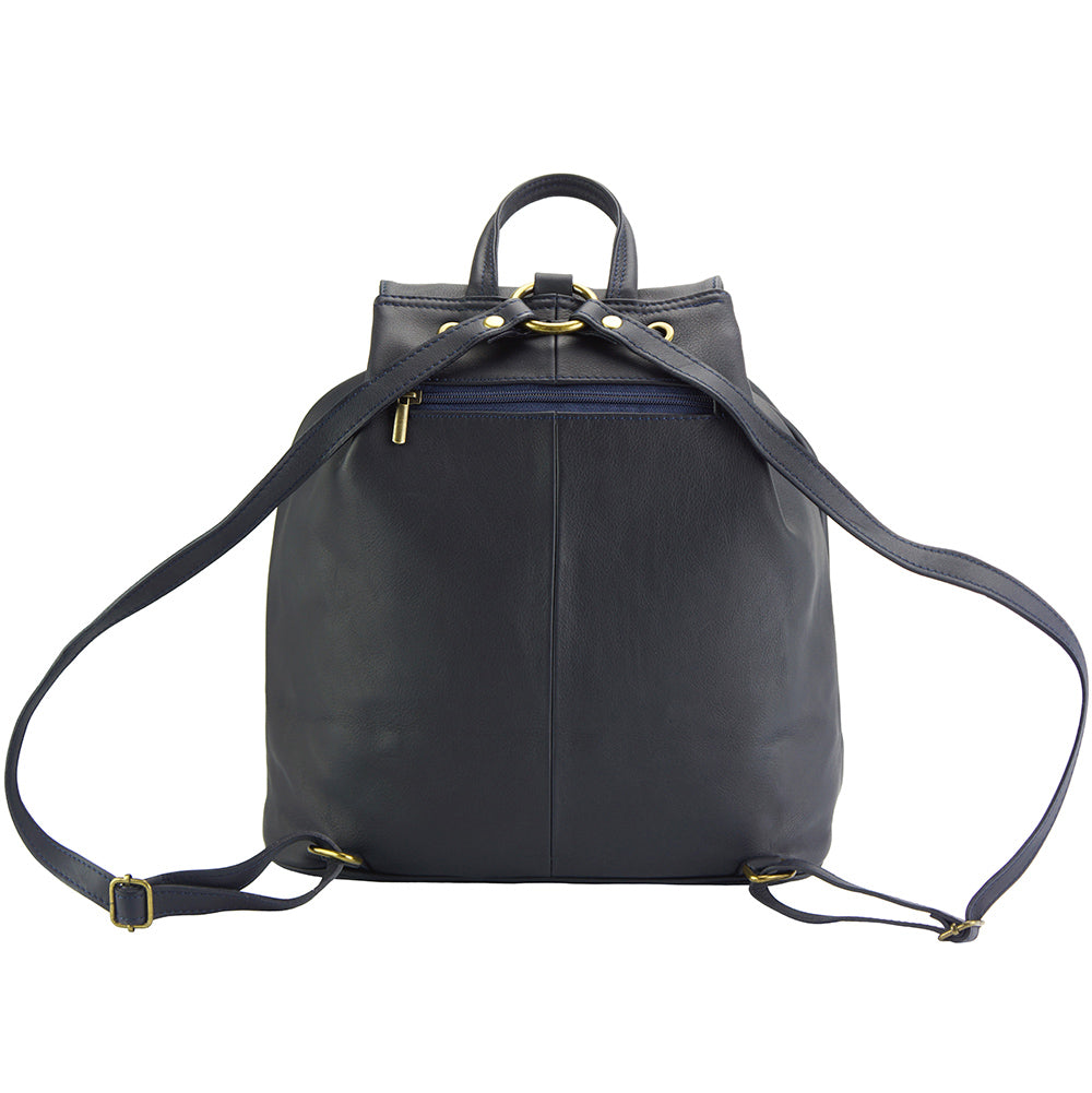 Irene leather Backpack - Made In Italy