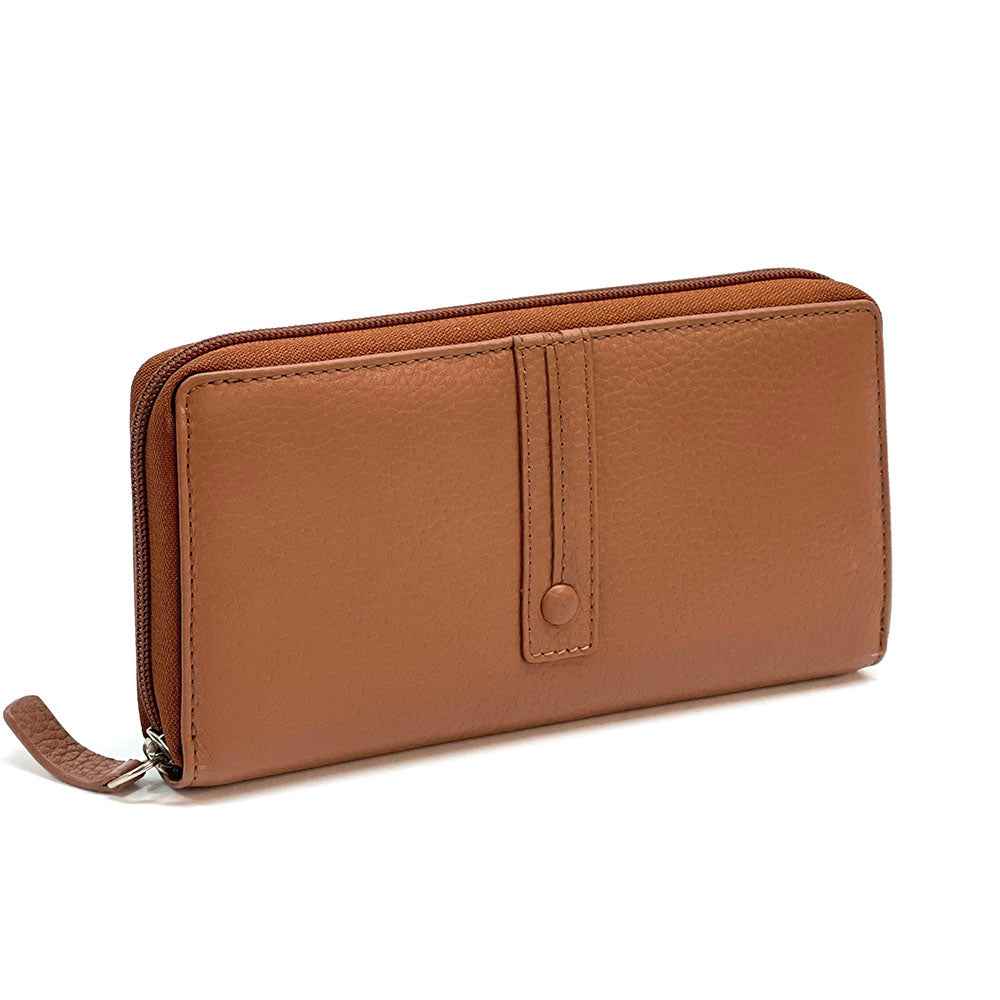 Zippy Wallet in Soft Cow Leather - Made In Italy