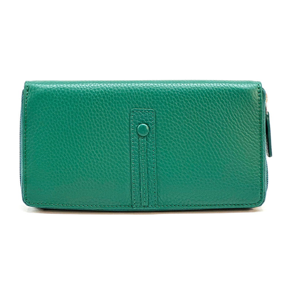 Zippy Wallet in Soft Cow Leather - Made In Italy