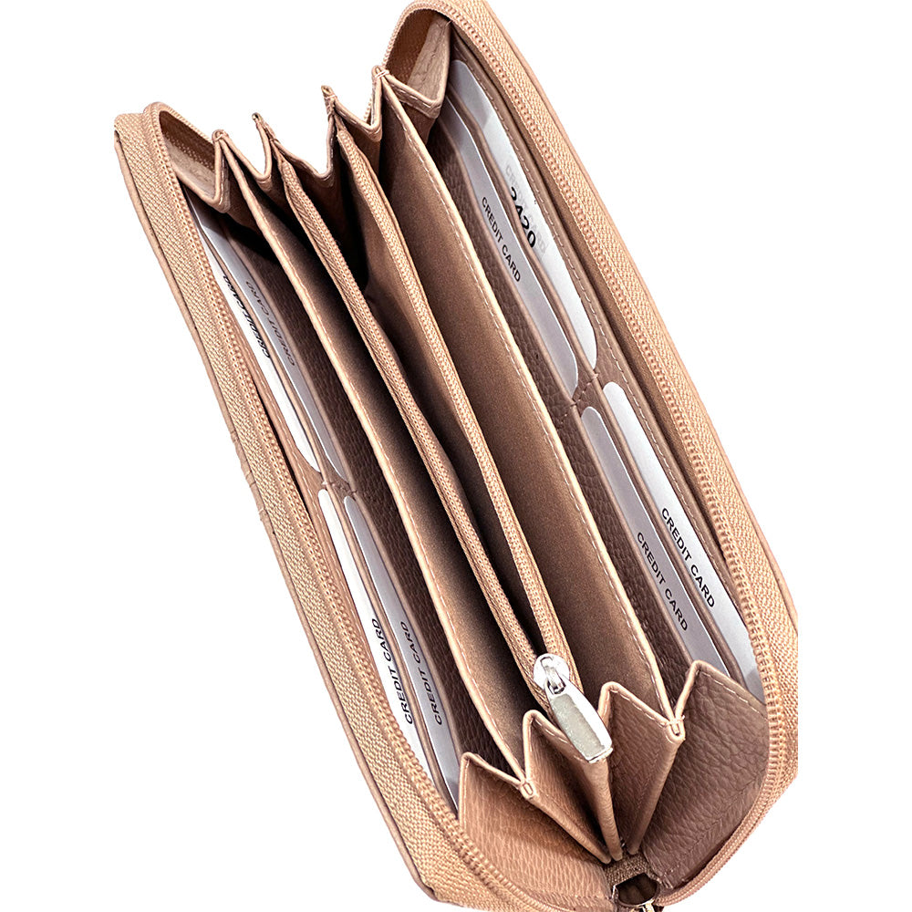 Zippy Wallet in Soft Cow Leather - Made In Italy