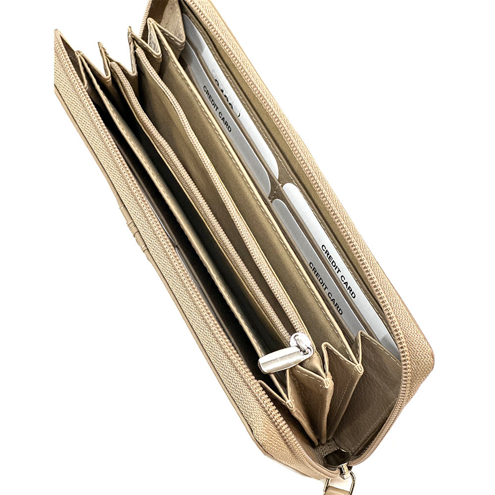 Zippy Wallet in Soft Cow Leather - Made In Italy