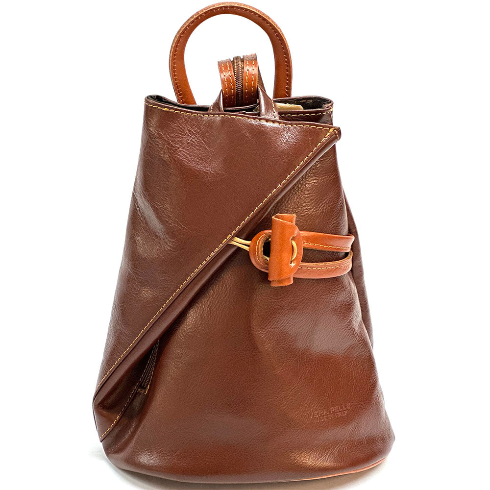 Fiorella leather backpack - Made In Italy