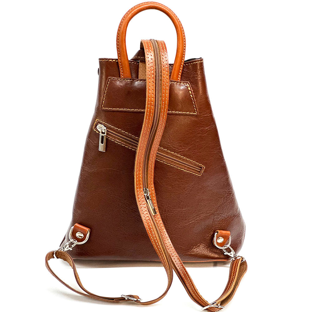 Fiorella leather backpack - Made In Italy