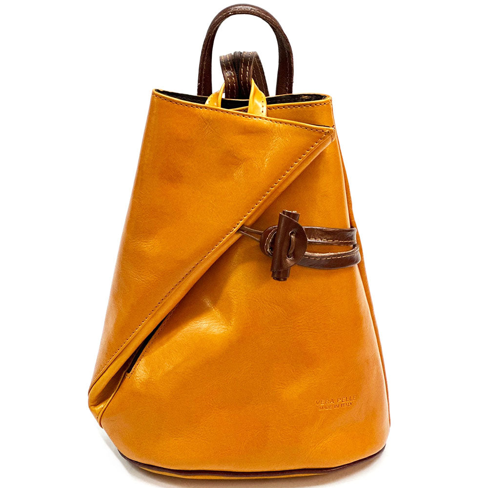 Fiorella leather backpack - Made In Italy