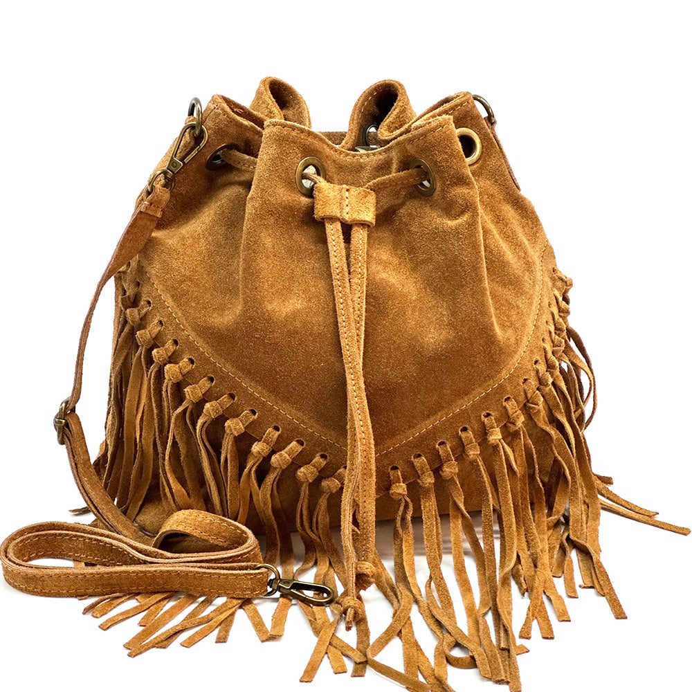 Ileana leather Bucket Bag - Made In Italy