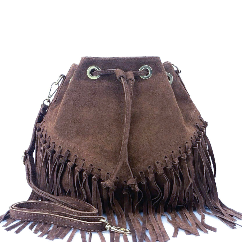 Ileana leather Bucket Bag - Made In Italy
