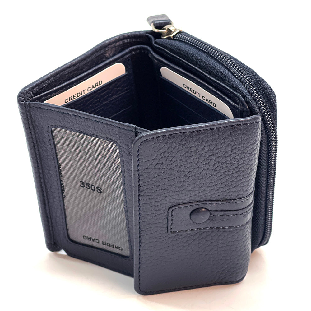 Federica leather wallet - Made In Italy