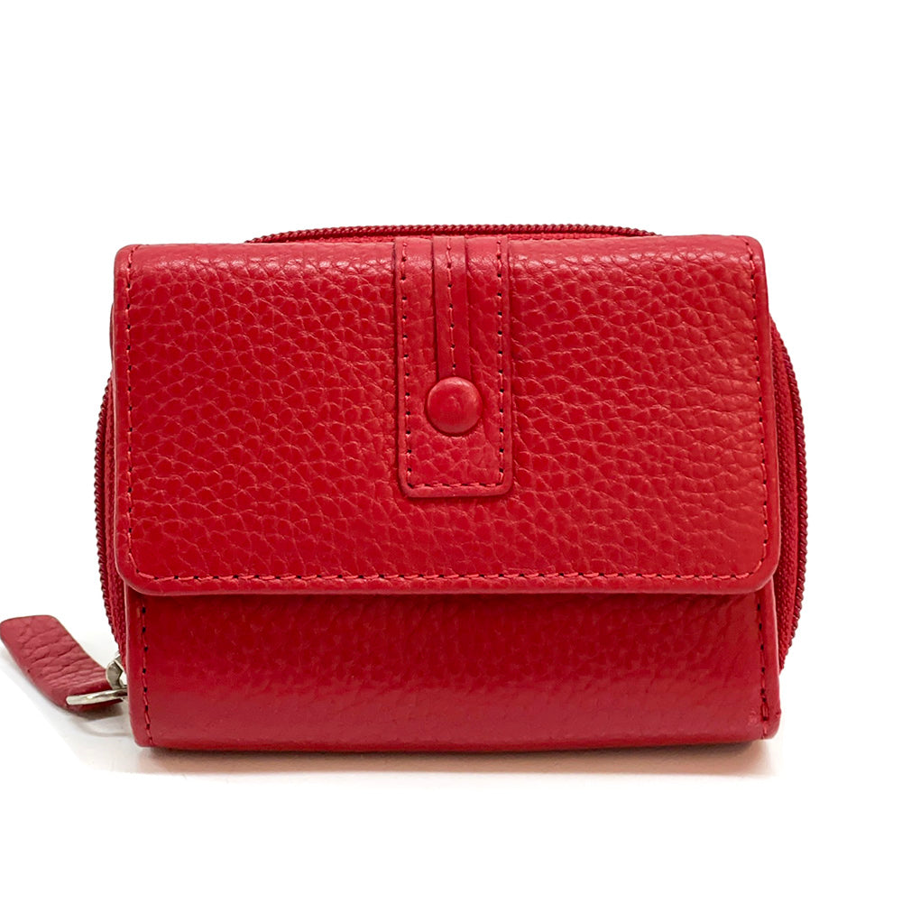 Federica leather wallet - Made In Italy
