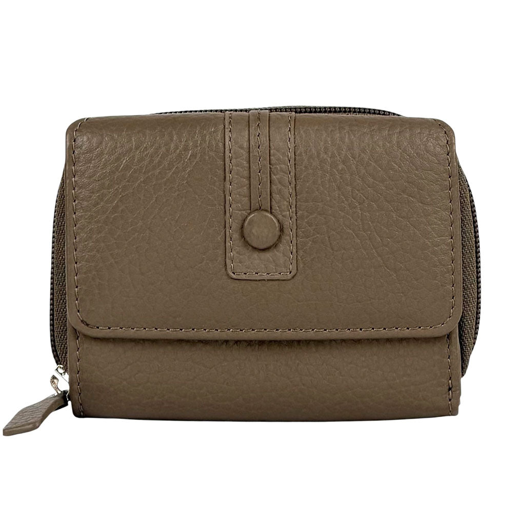 Federica leather wallet - Made In Italy