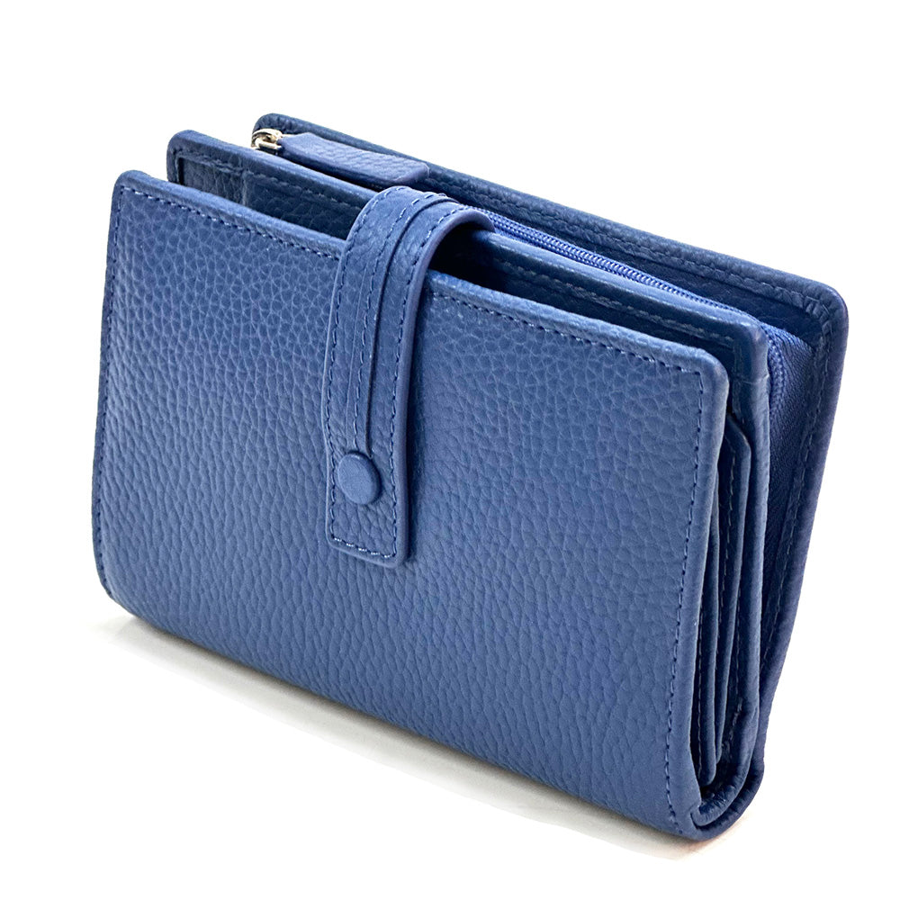 Flora leather wallet - Made In Italy
