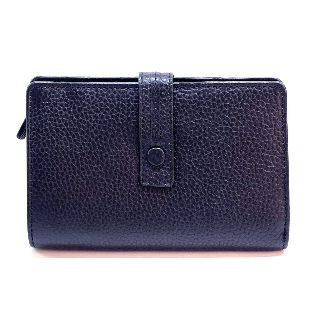 Flora leather wallet - Made In Italy