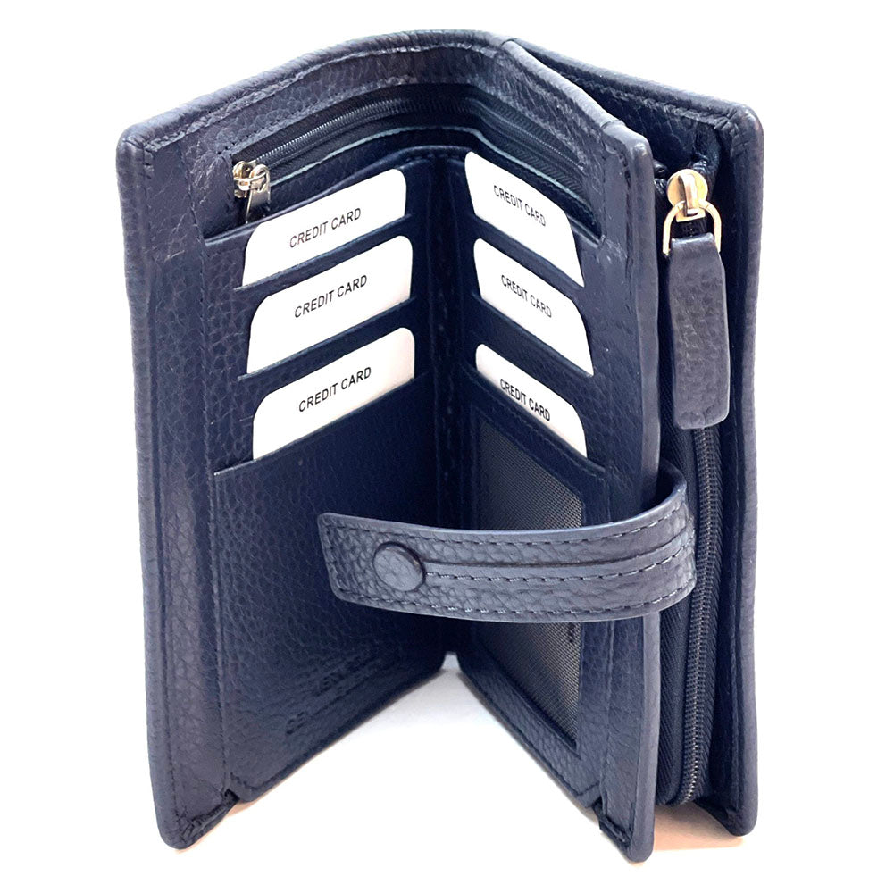 Flora leather wallet - Made In Italy