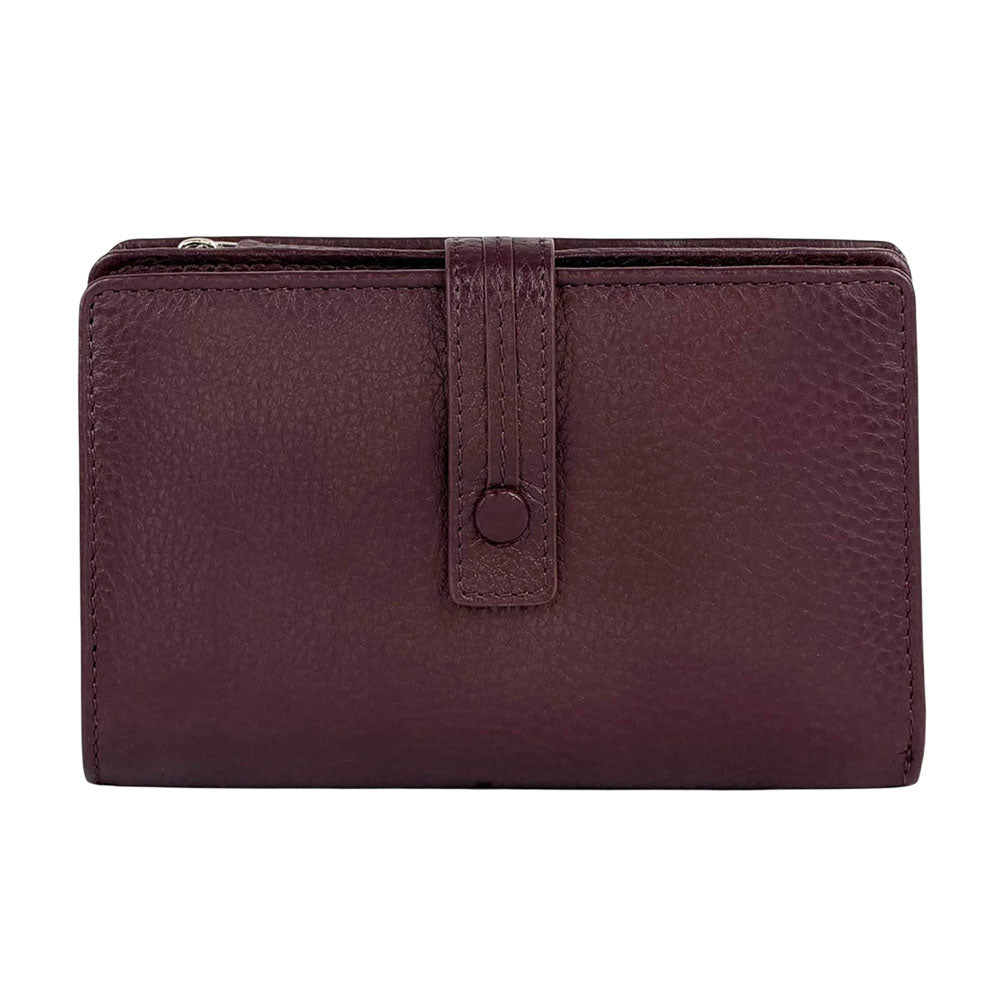 Flora leather wallet - Made In Italy