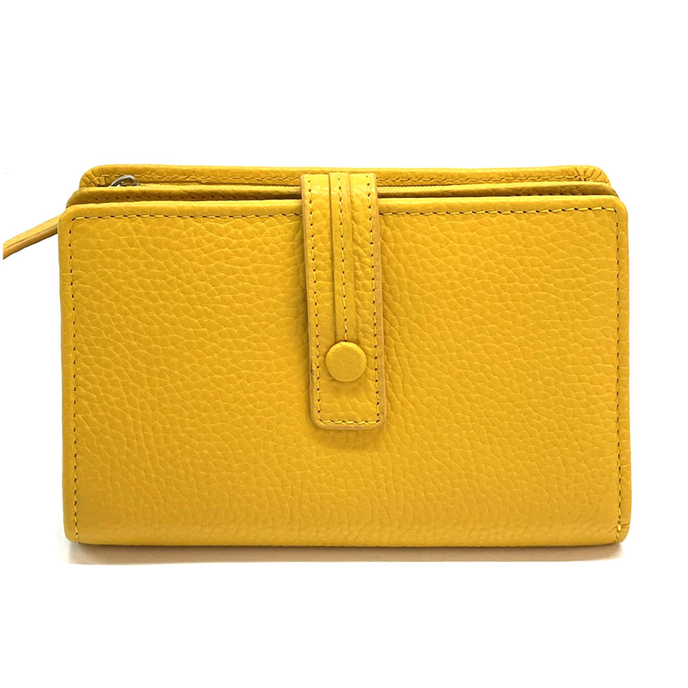 Flora leather wallet - Made In Italy