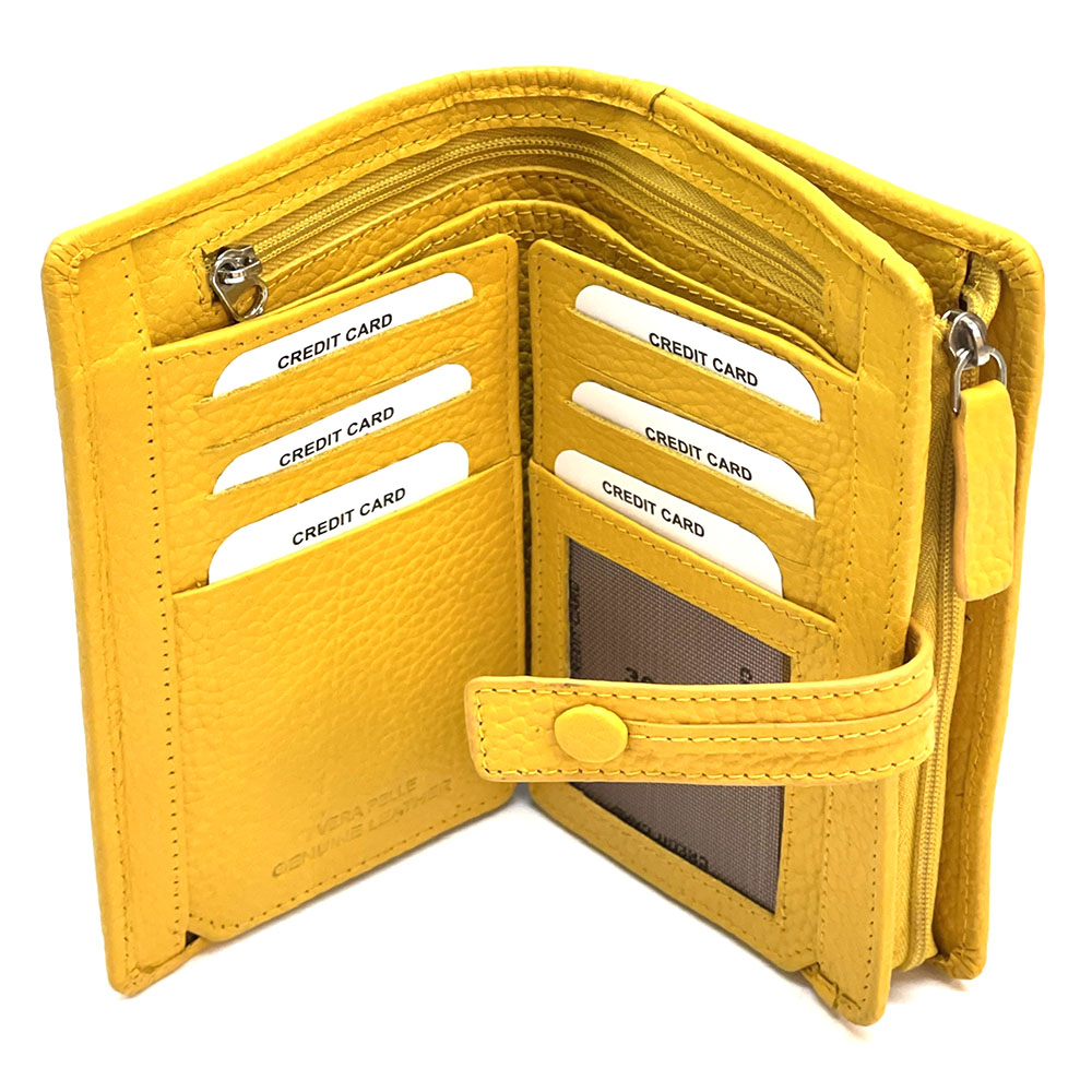 Flora leather wallet - Made In Italy