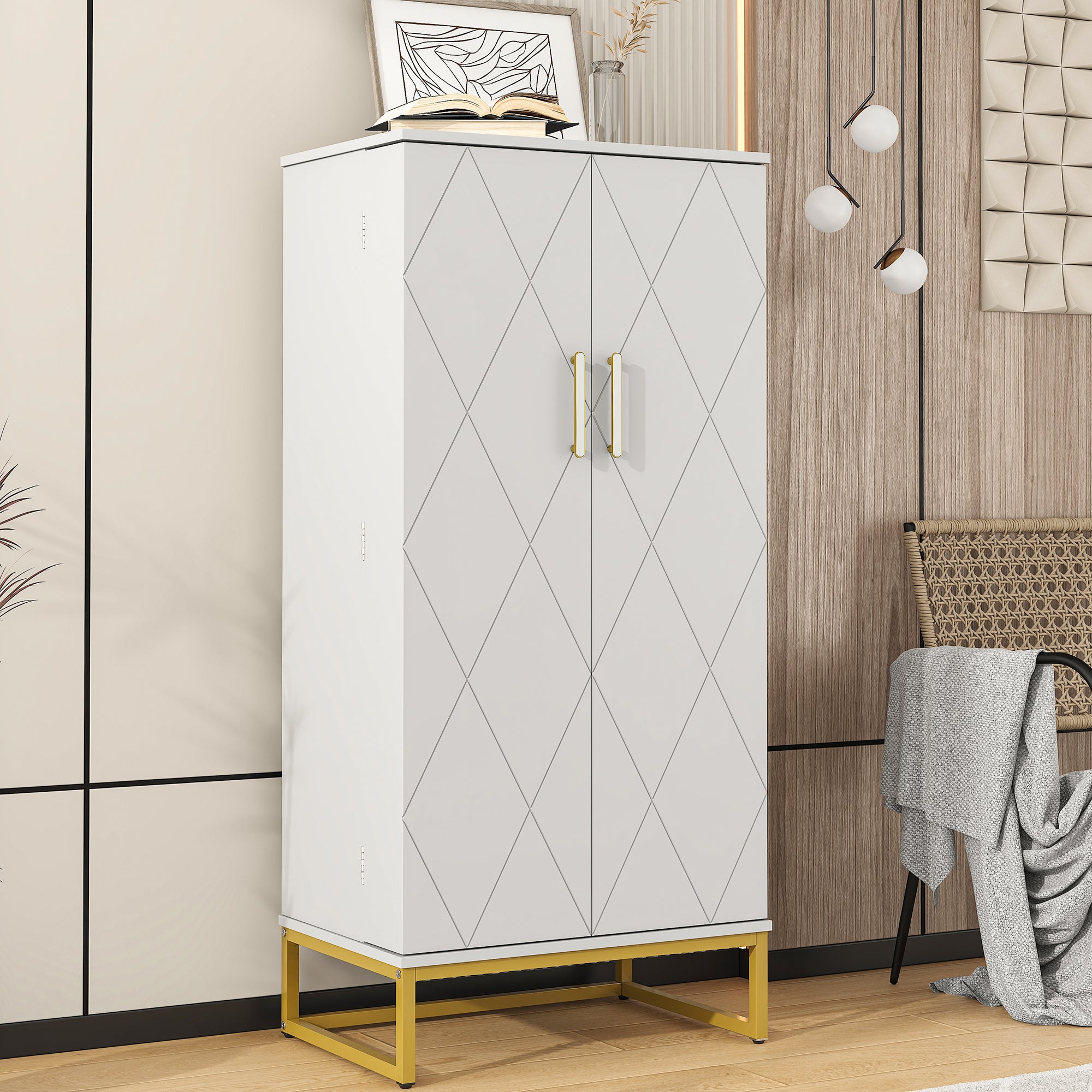 51" Office Cabinet with Adjustable Shelves, Office Organization Storage Cabinet