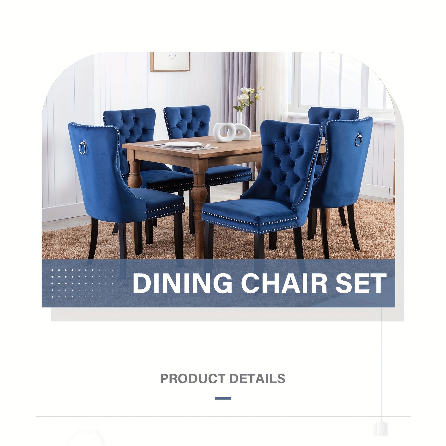 Upholstered Dining Room Chairs, Two-piece Set