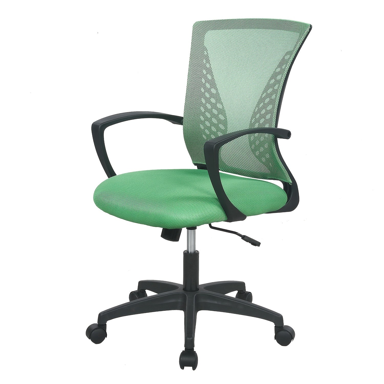 Home Office Chair, Mid Back Computer Swivel Lumbar Support Adjustable Desk Task Computer, Ergonomic Comfort Mesh Chair With Armrests
