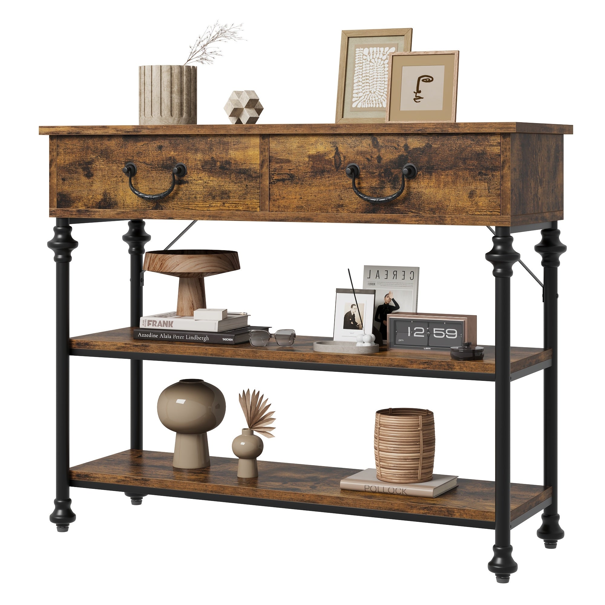 Console Table - Versatile Sofa Table Elegant - Brown