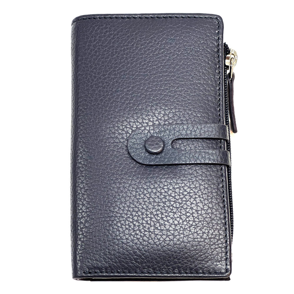 Mirello Cow Leather Zip Wallet - Made In Italy