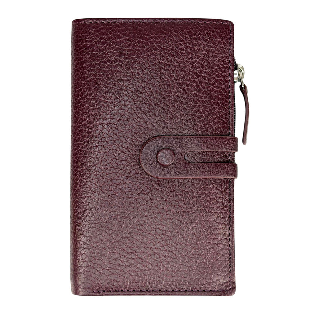 Mirello Cow Leather Zip Wallet - Made In Italy