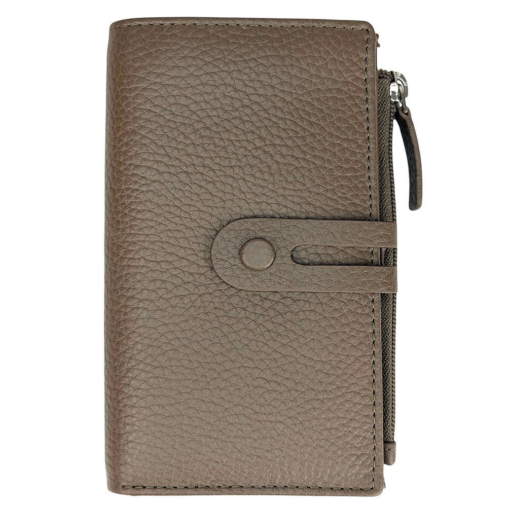 Mirello Cow Leather Zip Wallet - Made In Italy