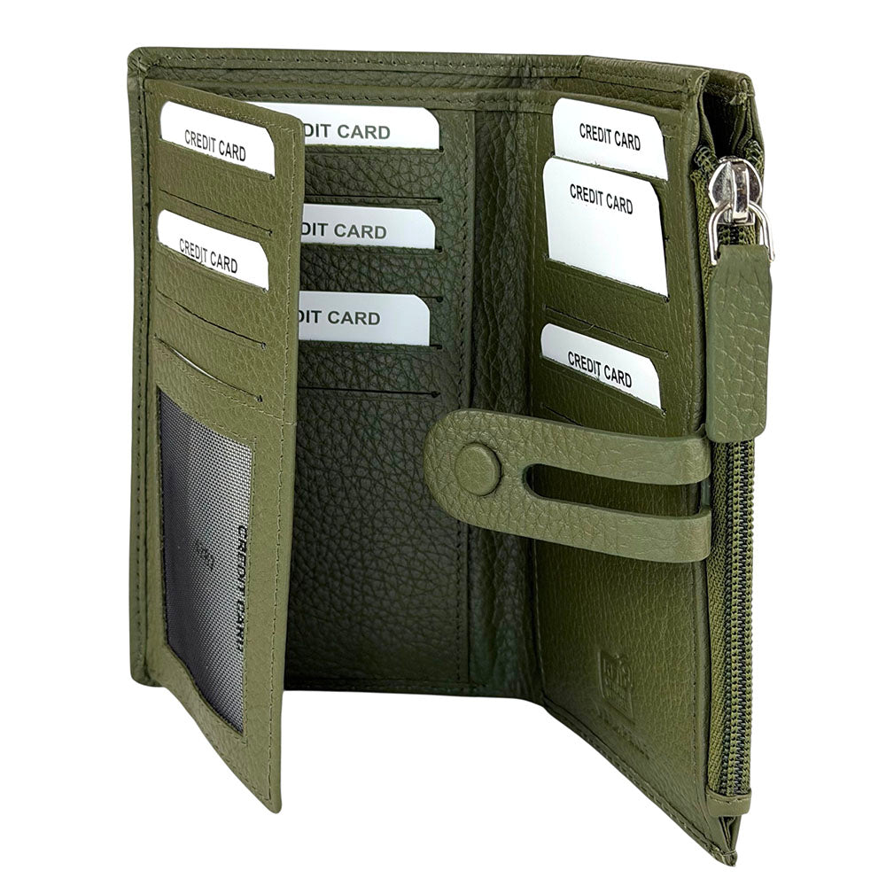 Mirello Cow Leather Zip Wallet - Made In Italy