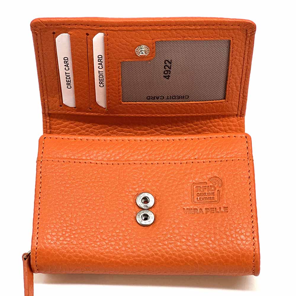 Tris Leather Wallet - Made In Italy