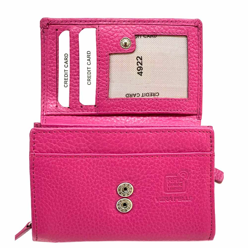 Tris Leather Wallet - Made In Italy