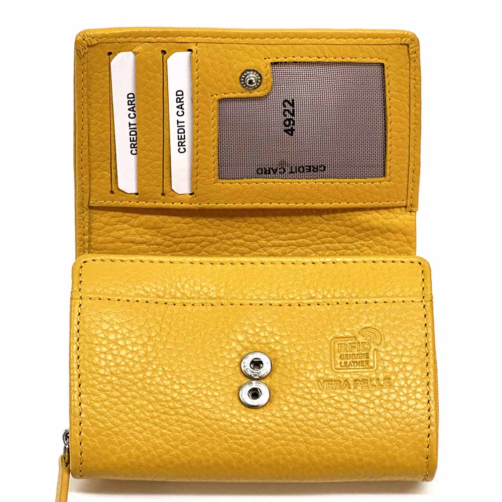 Tris Leather Wallet - Made In Italy